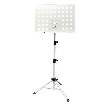 5 Core 5 Core Sheet Music Stand White - Sturdy Portable Height Adjustable Music Note Holder Tripod Stands MUS WH
